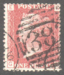 Great Britain Scott 33 Used Plate 113 - GE - Click Image to Close